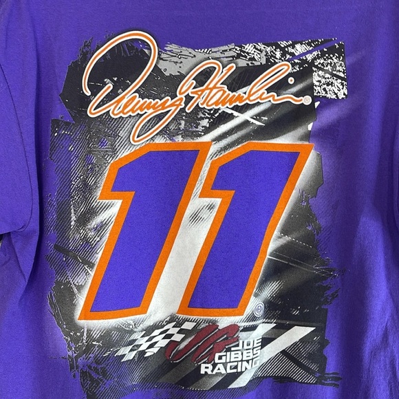Nascar Denny Hamlin Joe Gibbs Racing Team Collection Purple Power T-shirt M - Picture 10 of 13